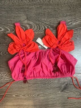 NWT - ANTHROPOLOGIE Crop Top with Flowers